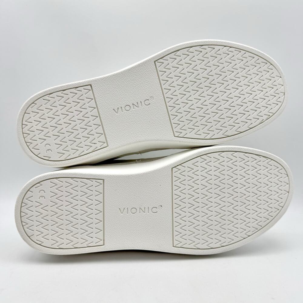 Vionic Womens Elise Casual Sneakers US 8 Wide EU 38.5 White Leather NIB - Picture 11 of 13